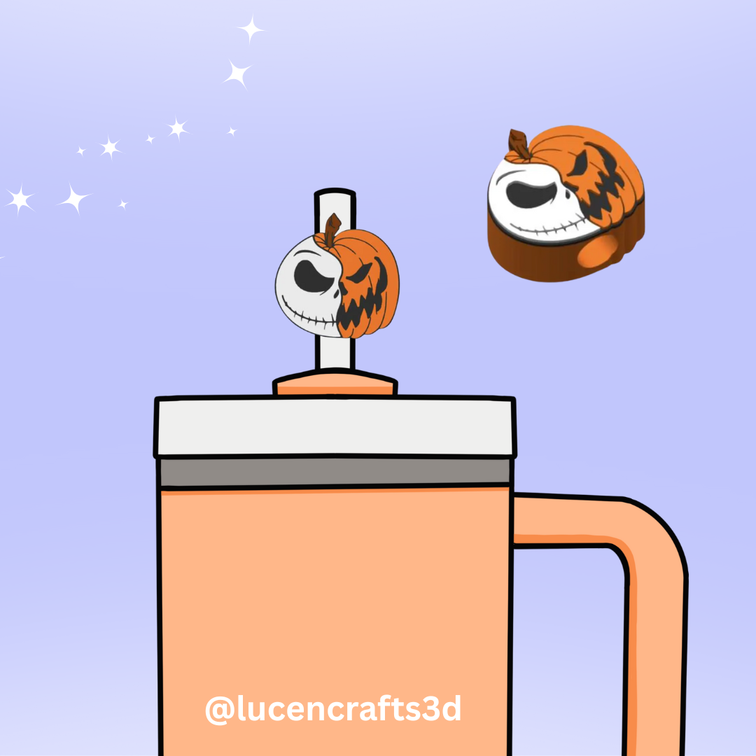 Jack Pumpking King Stanley Cup Topper - Fits 10 mm and 8mm straws - Wholesale Available