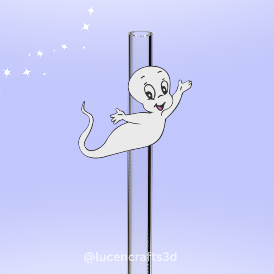 Casper the friendly ghost Stanley Cup Topper - Fits 10 mm and 8mm straws - Wholesale Available (Copia)