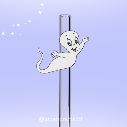 Casper the friendly ghost Stanley Cup Topper - Fits 10 mm and 8mm straws - Wholesale Available (Copia)