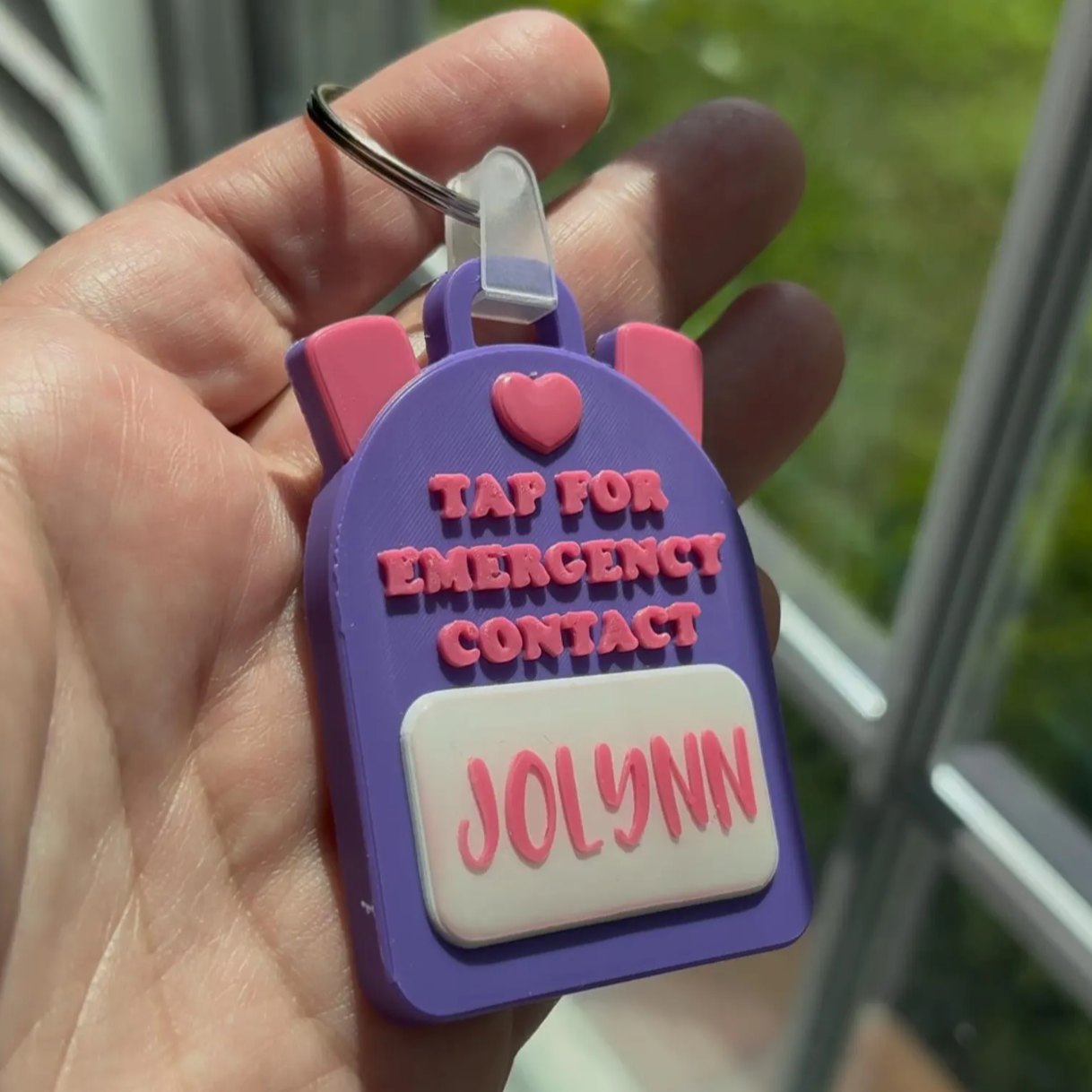 Emergency Contact Backpack Tags