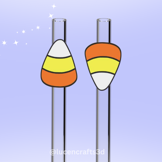 Candy Corn stanley cup straw topper - Fits 10mm and 8mm straws - Wholesale options available (Copia)